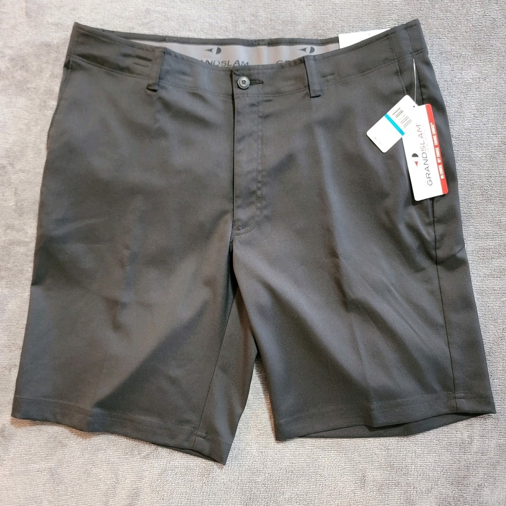 GrandSlam Performance Shorts Sz 36 Black 360 Motion Flow Active Waistband NWT$65